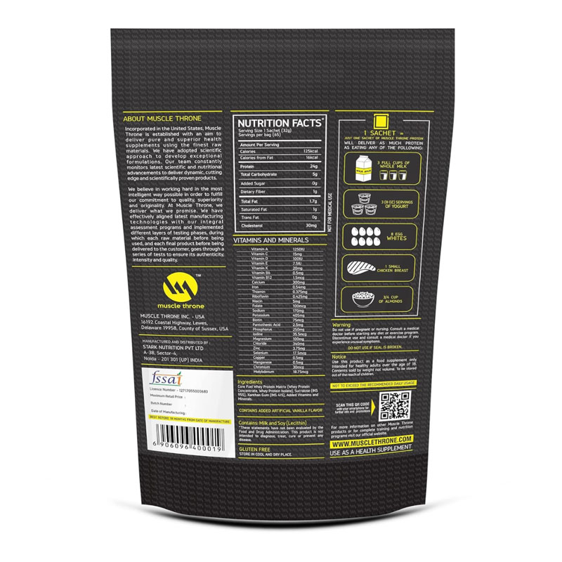 musclethrone corefuel whey protein with shaker – 2kg | free shipping