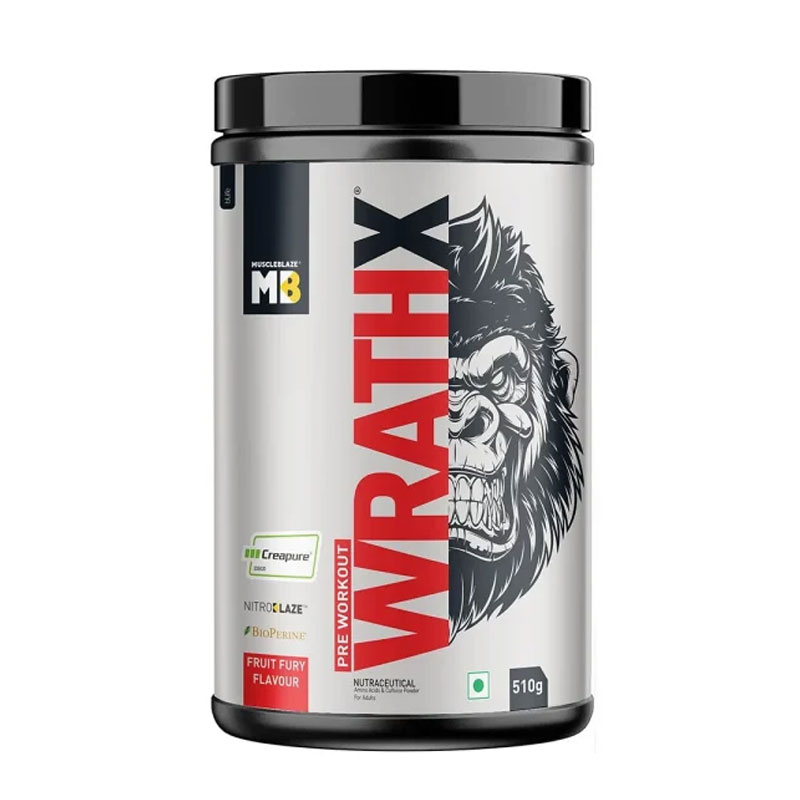 muscleblaze pre workout wrathx, 510 g